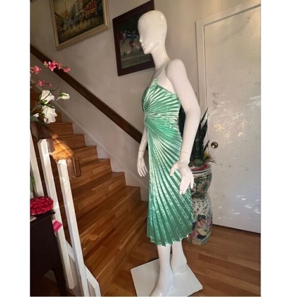 Anthropologie Delfi Collective V-Neck Pleated Midi Dress - Picture 6 of 7